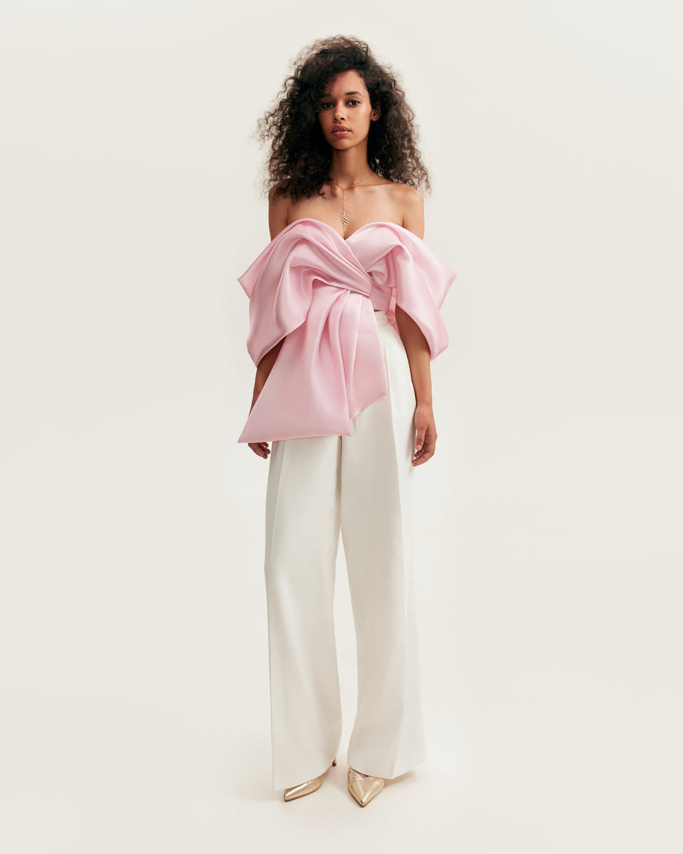 andequal volume off shoulder blouse ピンク volume off shoulder blouse – andequal