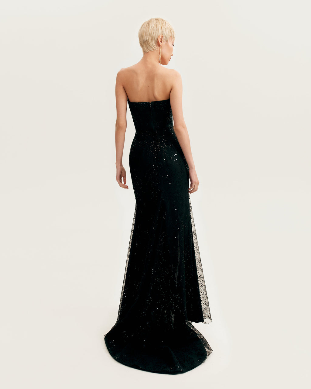 Radiant maxi dress in black covered in sequins, Xo Xo