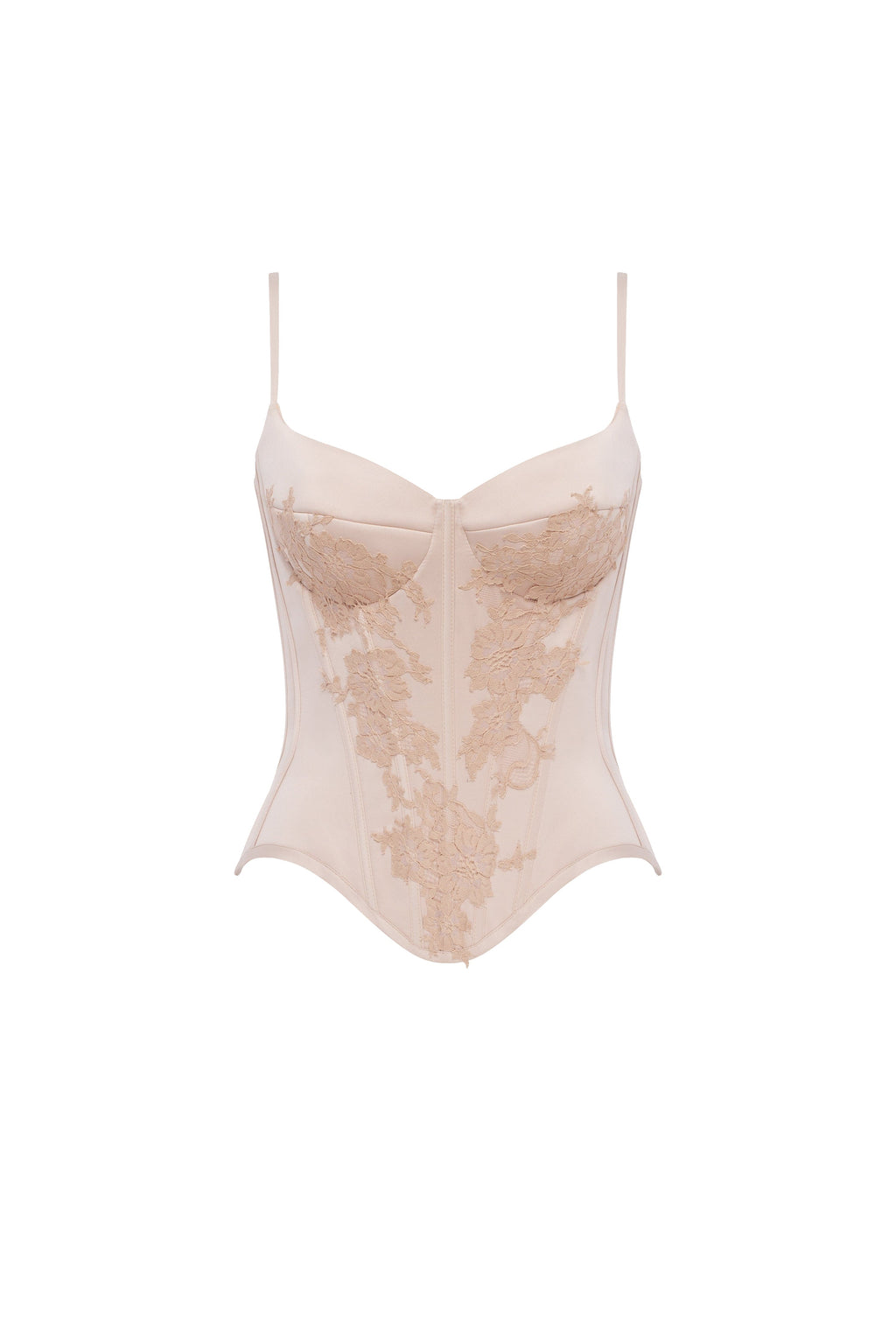 Beige sculpting lace corset, Parisienne