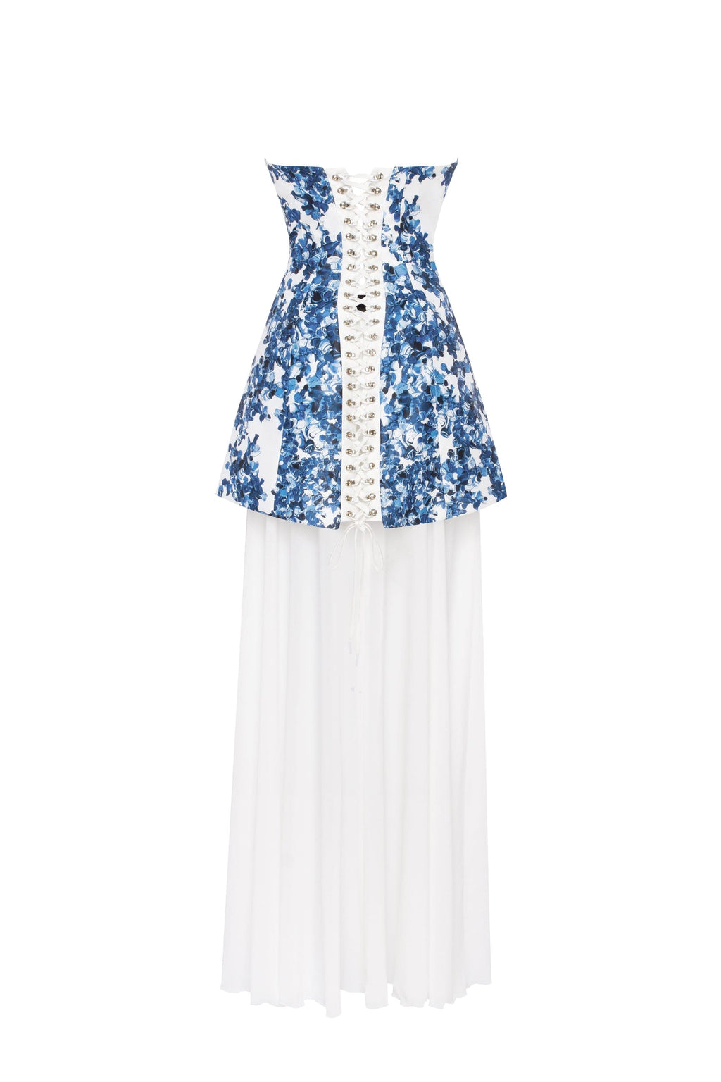 2-in-1 blue hydrangea mini with a detachable underskirt
