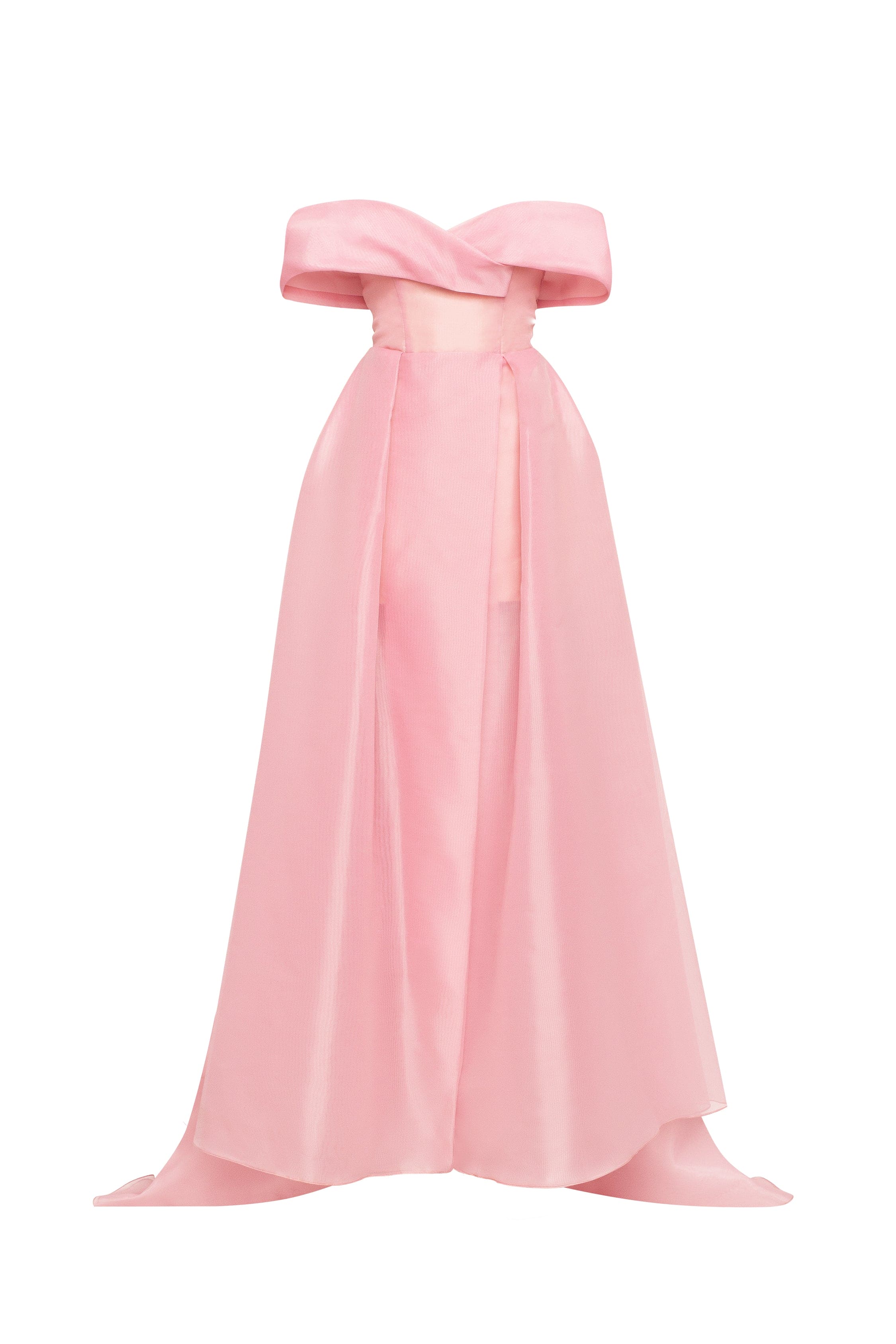 Sophisticated off-the-shoulder misty rose maxi dress, Garden of Eden