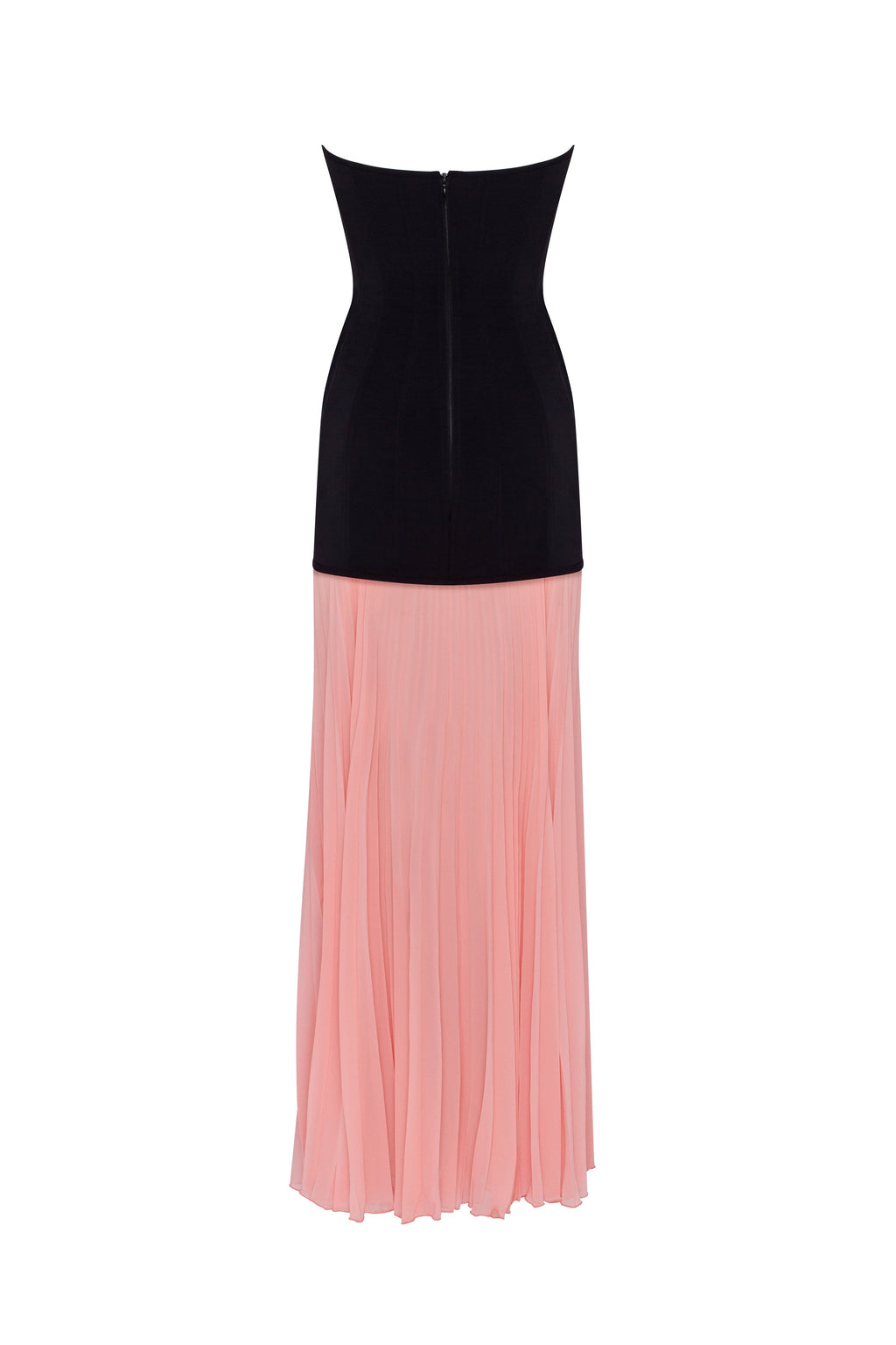 Black&Pink dress with a pleated skirt, Parisienne
