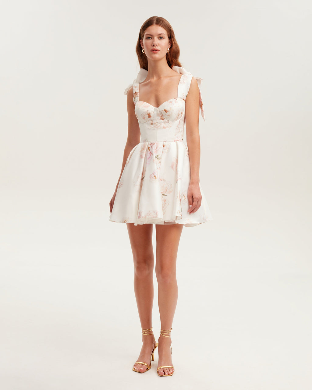 Splendor pink peony mini dress on straps, Garden of Eden