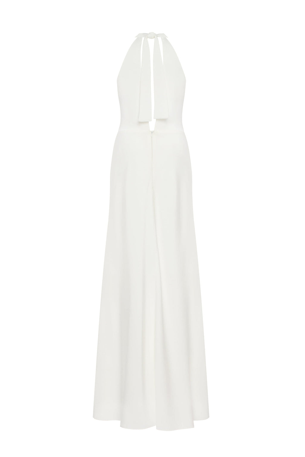 Lovely white halterneck satin maxi dress, Xo Xo