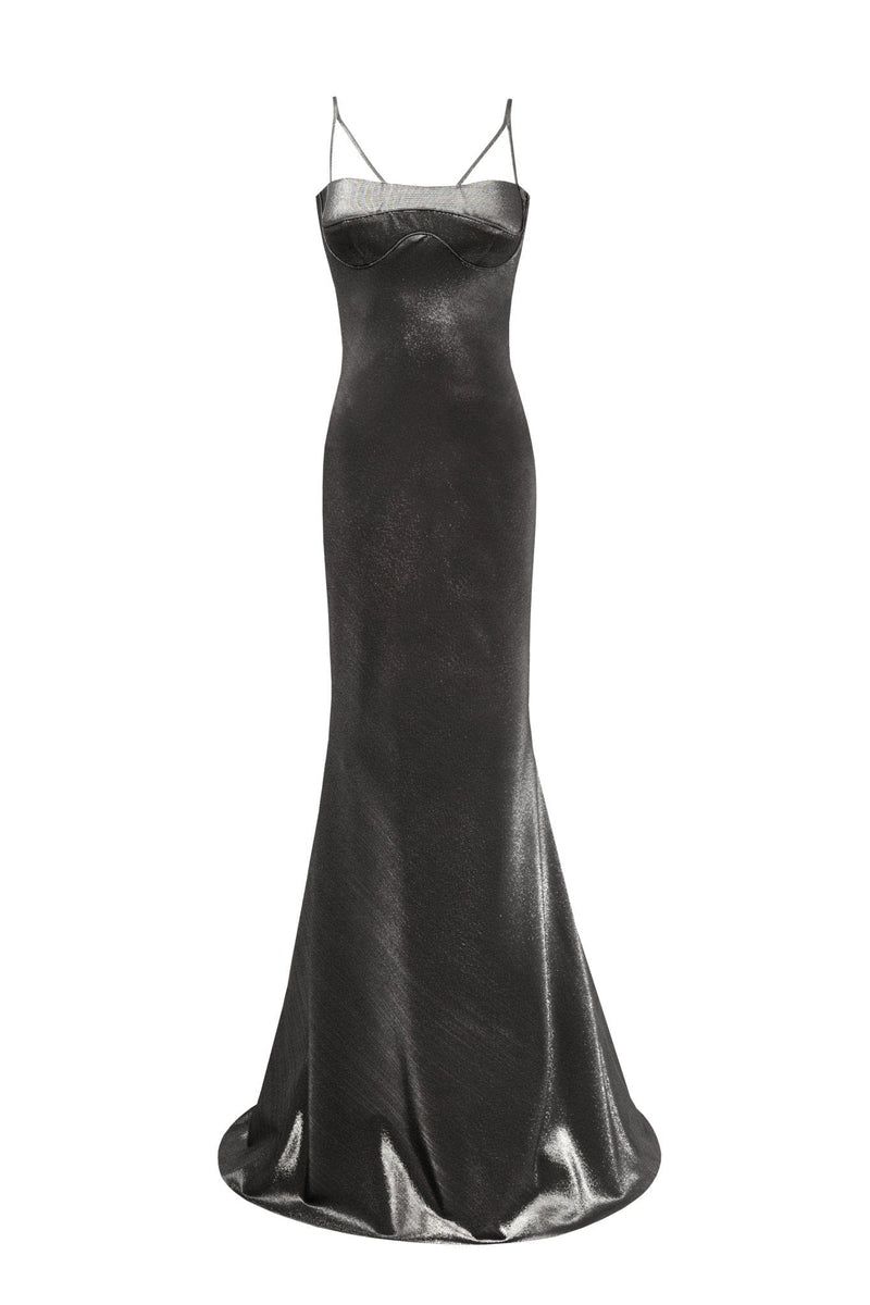 Shimmering graphite maxi dress Milla Dresses - USA, Worldwide