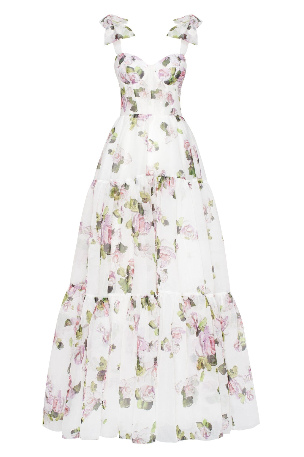 Apple Blossom Tender floral maxi tie-strap dress - Milla