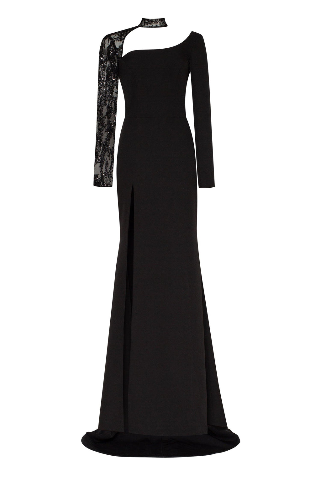 Trumpet gown with detachable sleeve - Milla
