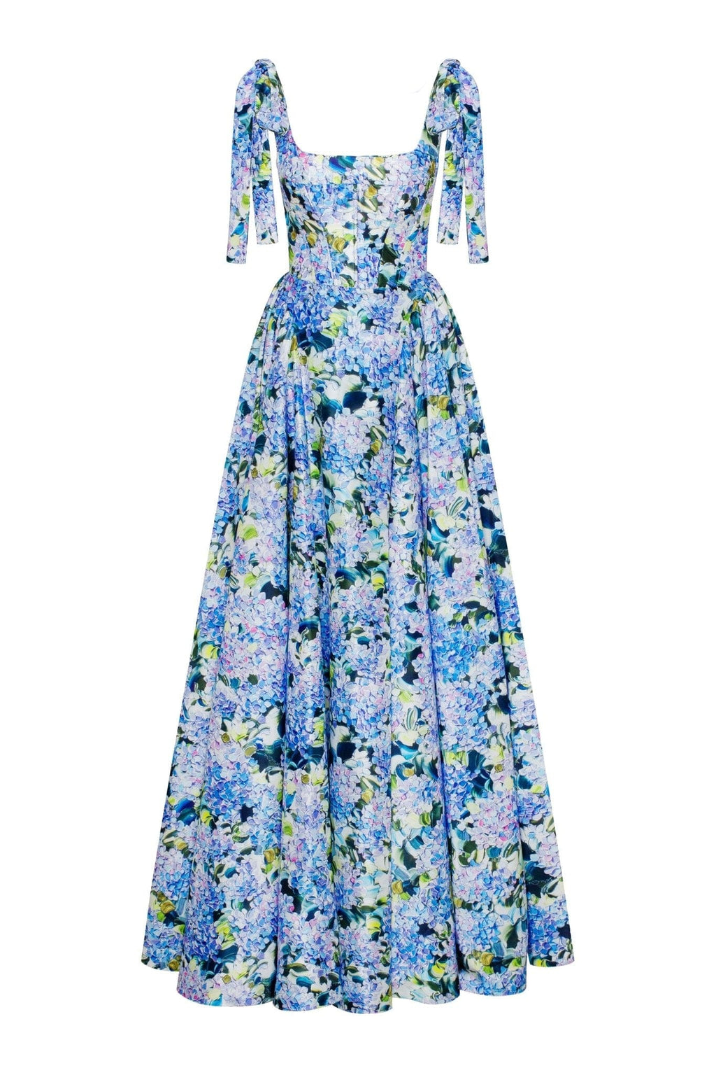 Blue Hydrangea strapped maxi dress - Milla