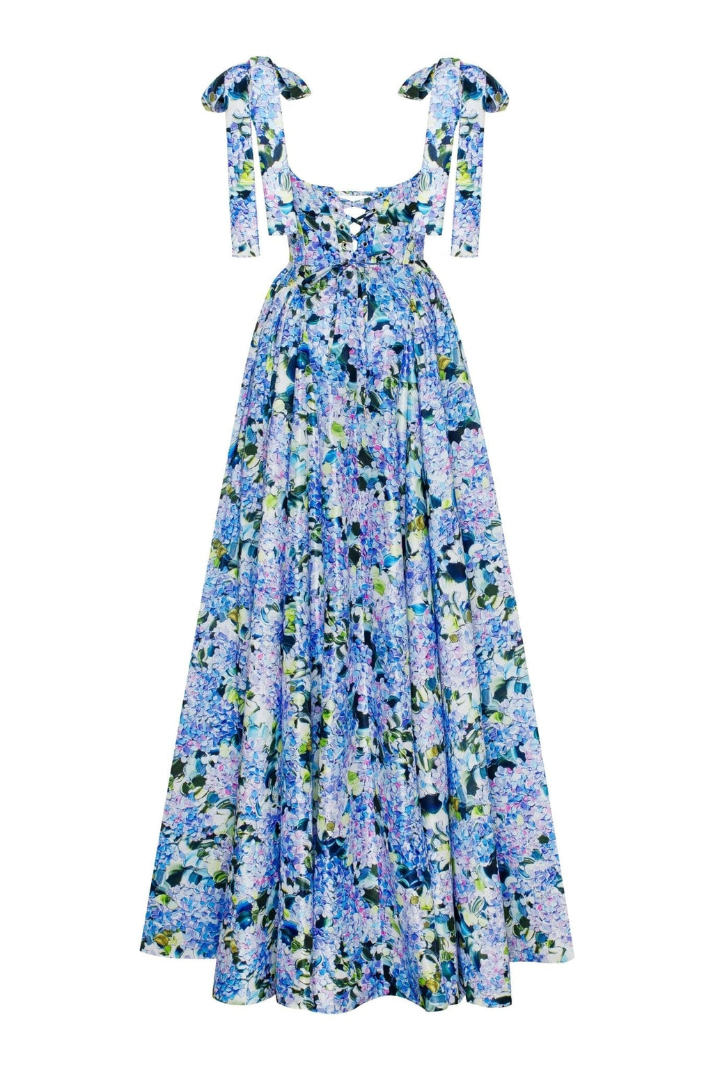 Blue Hydrangea strapped maxi dress - Milla