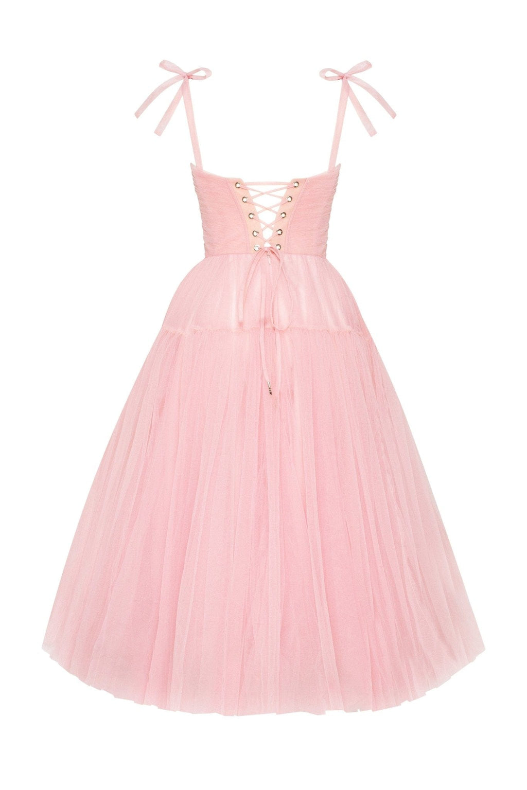 Misty Rose tie-straps tulle dress - Milla