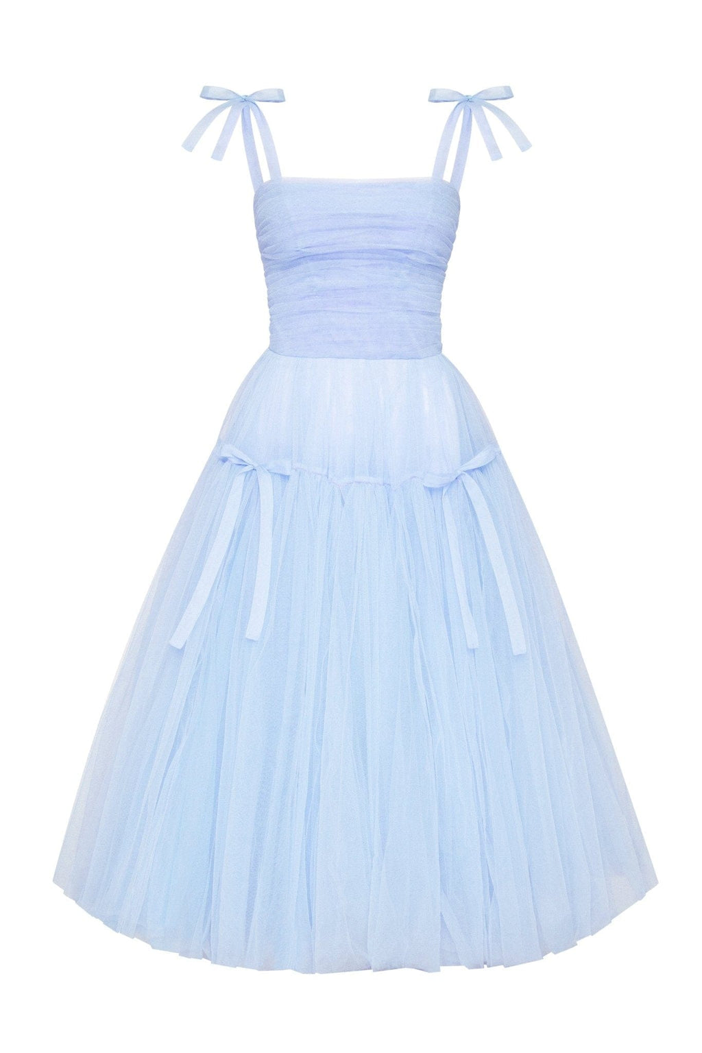 Light Blue tie-straps tulle dress - Milla