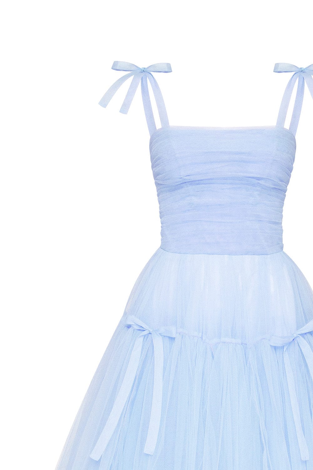 Light Blue tie-straps tulle dress - Milla