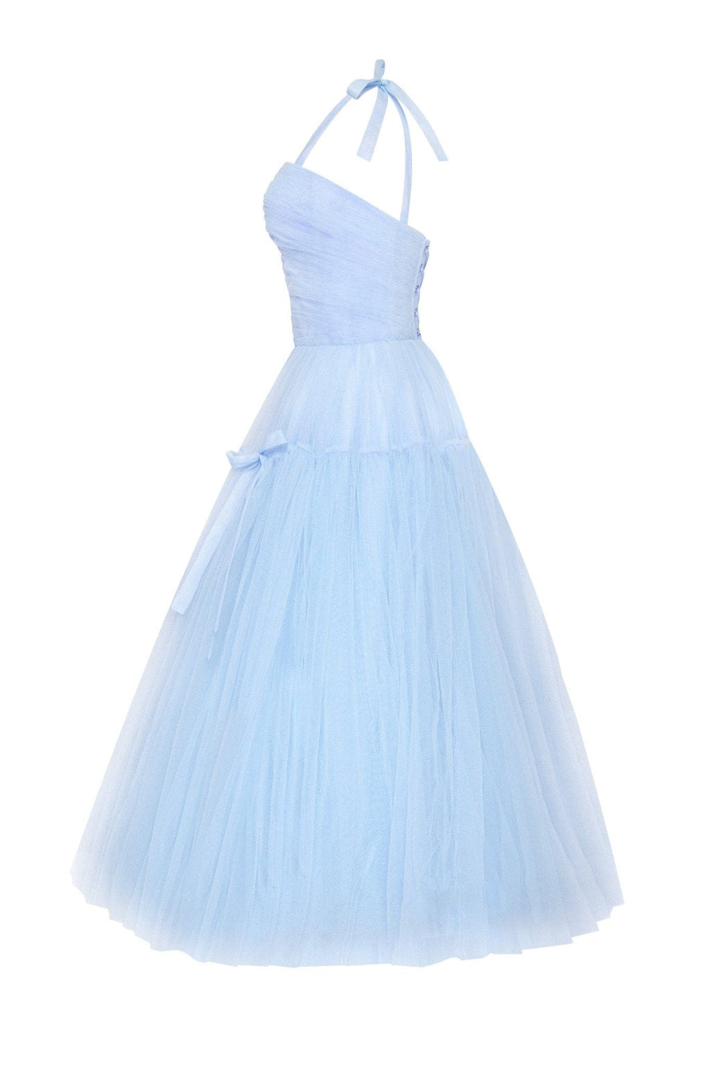 Light Blue tie-straps tulle dress - Milla