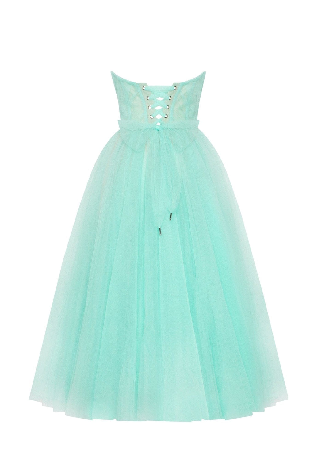 Mint green tender midi tulle dress - Milla