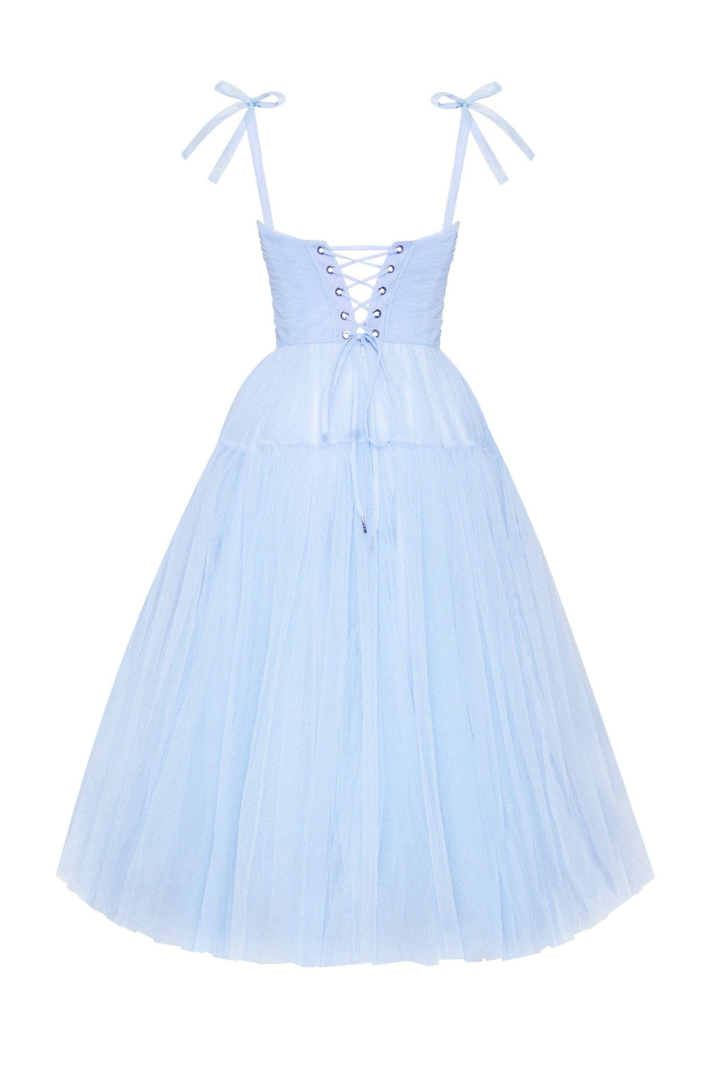 Light Blue tie-straps tulle dress - Milla