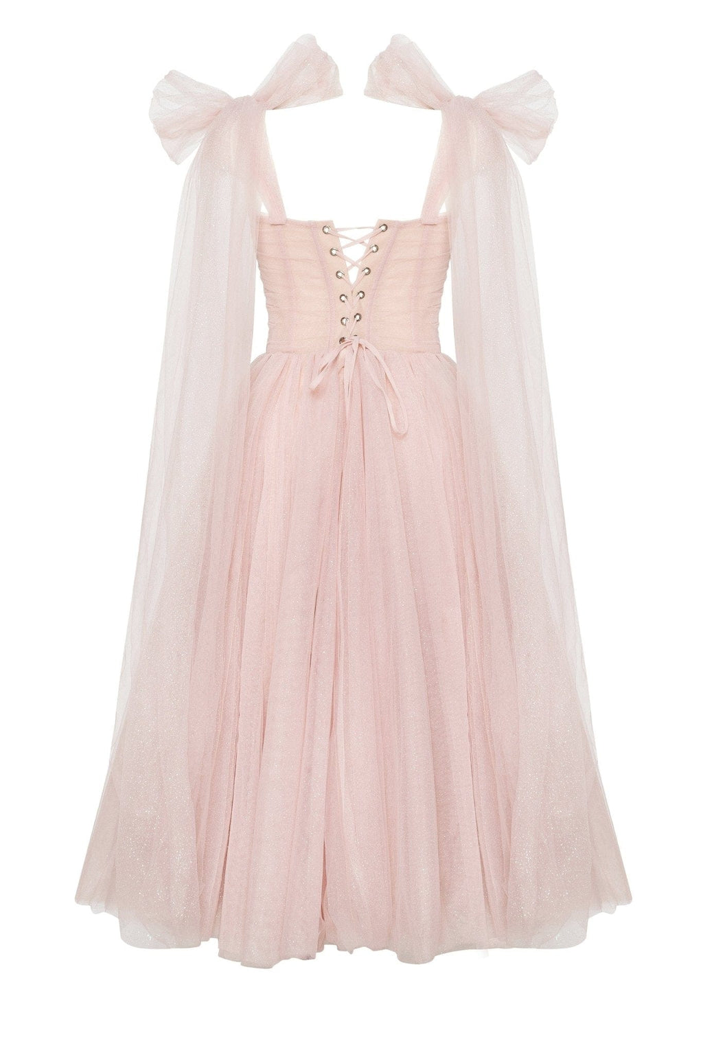 Misty Rose Sparkly off-the-shoulder tulle dress - Milla