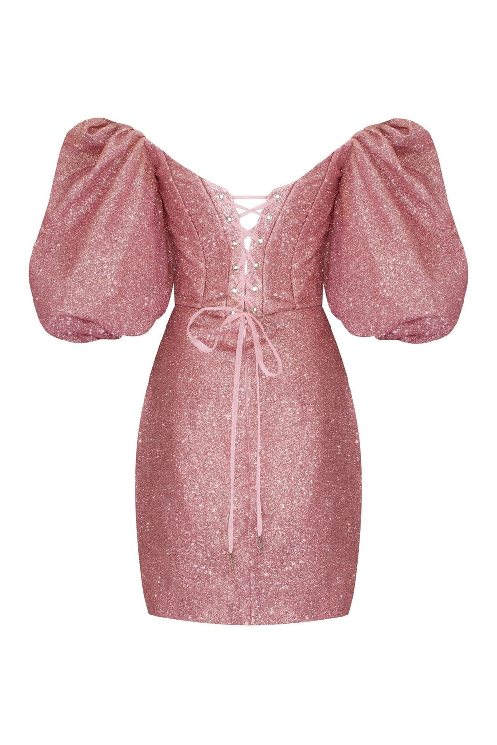 Rose Cute mini dress with doll sleeves - Milla