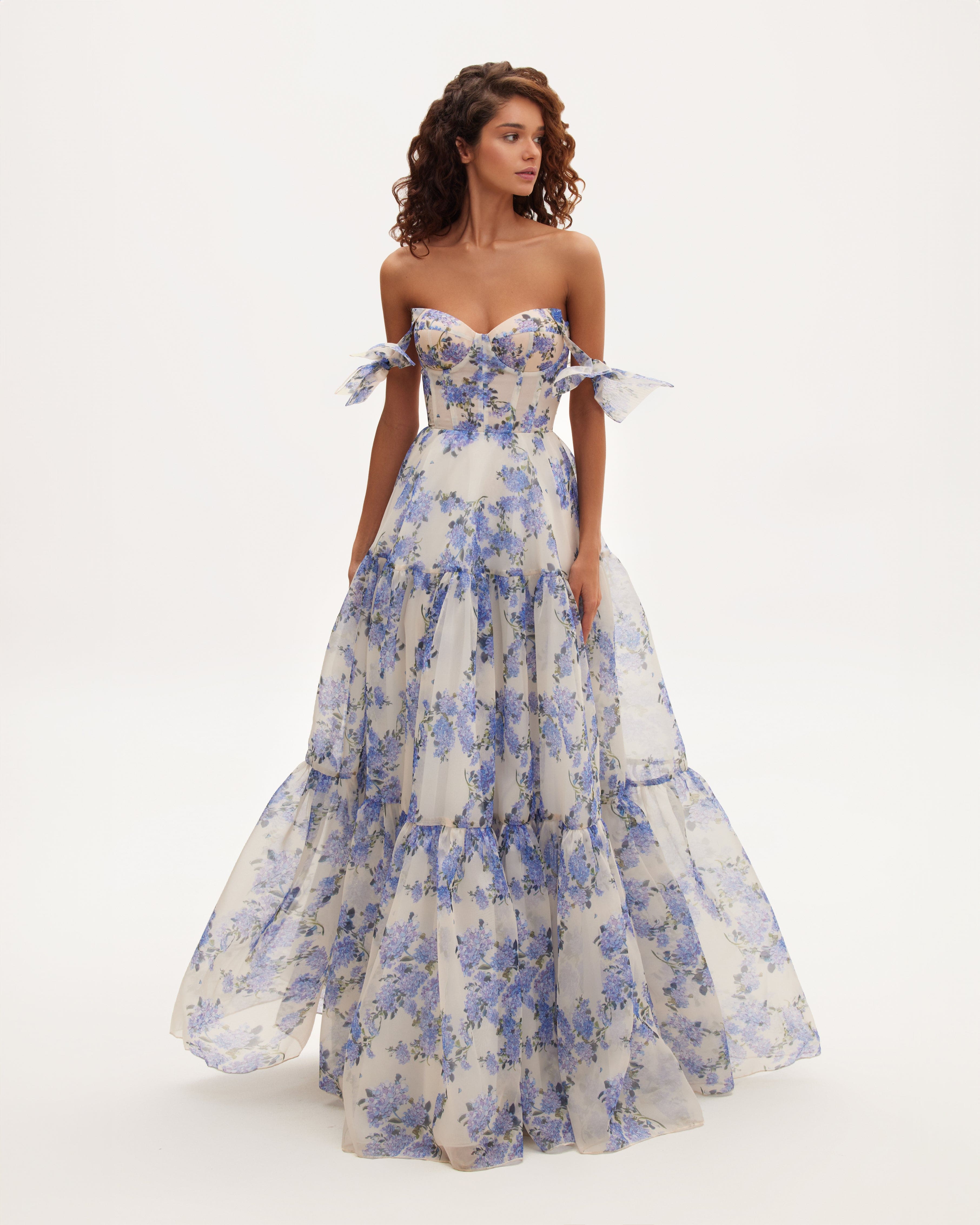 Tender Maxi Classy Dress With Delicate Floral Print | Milla