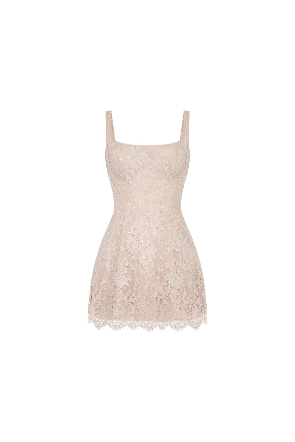 Beige corset mini dress