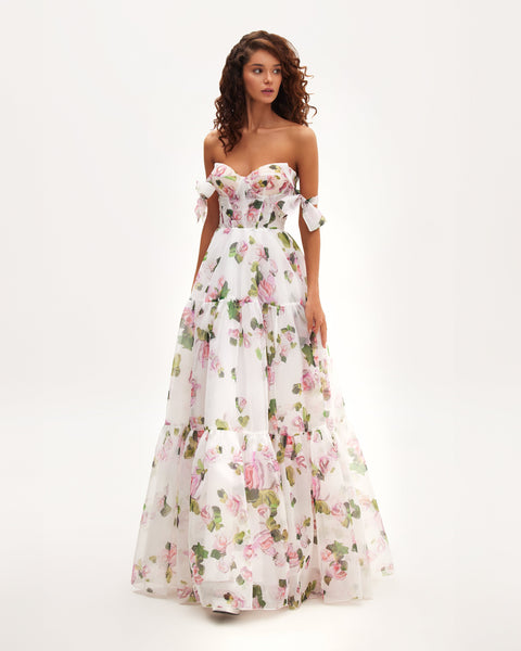 キャンディ　FLORAL APRON ドレス　アイボリー キャンディFLORAL APRON ドレスアイボリー