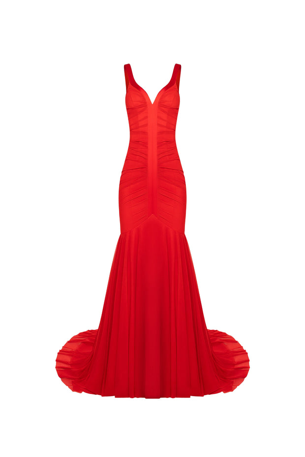 Gala Scarlet Mermaid Gown