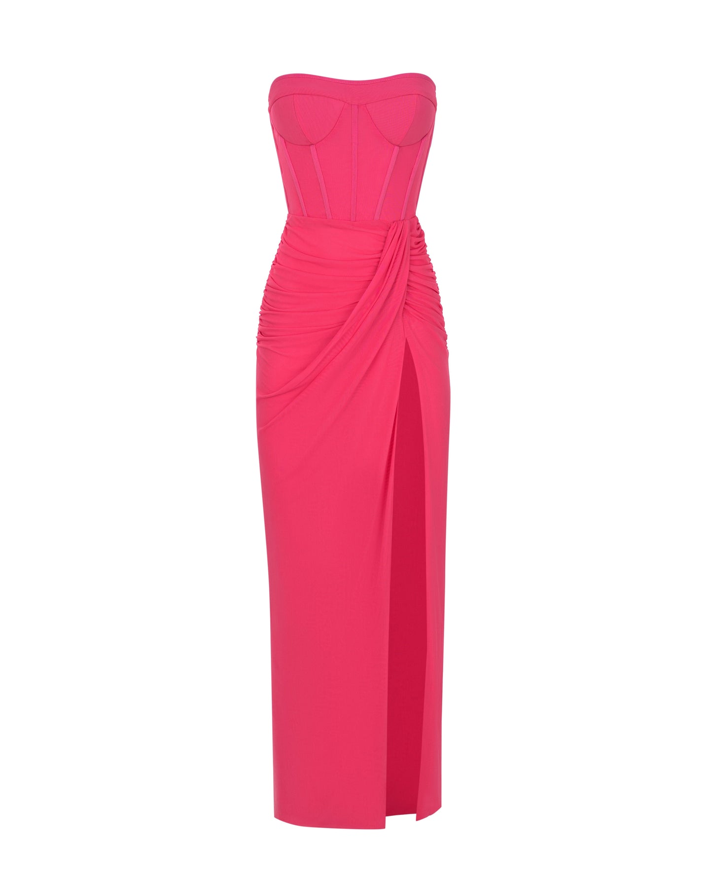 Striking pink off-the-shoulder maxi dress Milla Dresses - USA ...