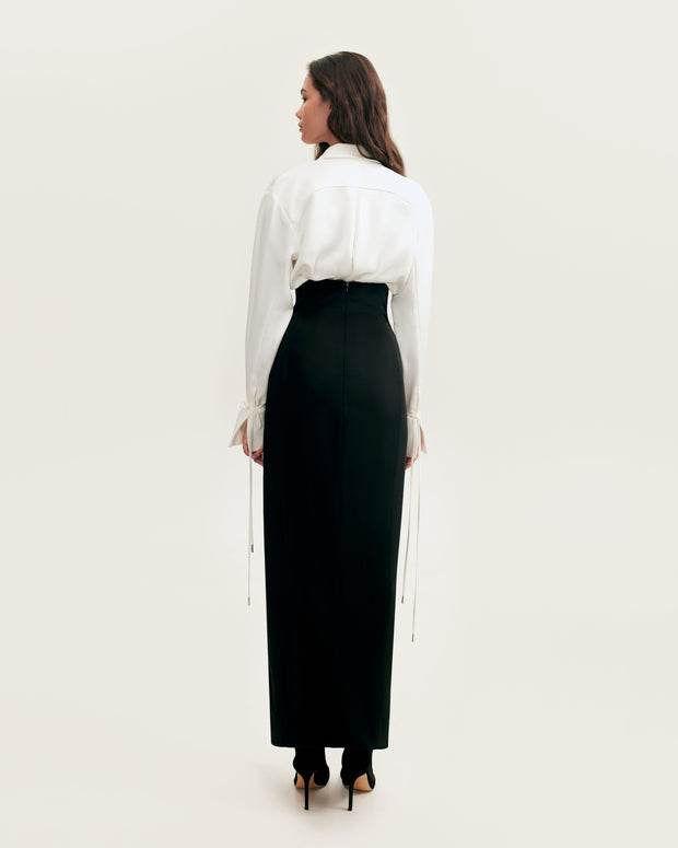 70s Beige Prairie Maxi Skirt | Anita is | Vintage Clothing