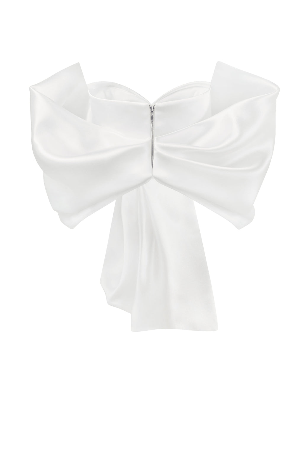 White organza off-shoulder blouse with meringue flounces, Xo Xo
