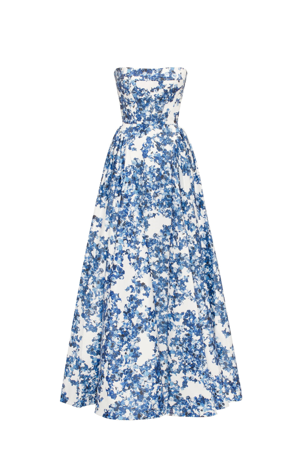 Blue satin v neck lace long prom dress, blue evening dress – dresstby
