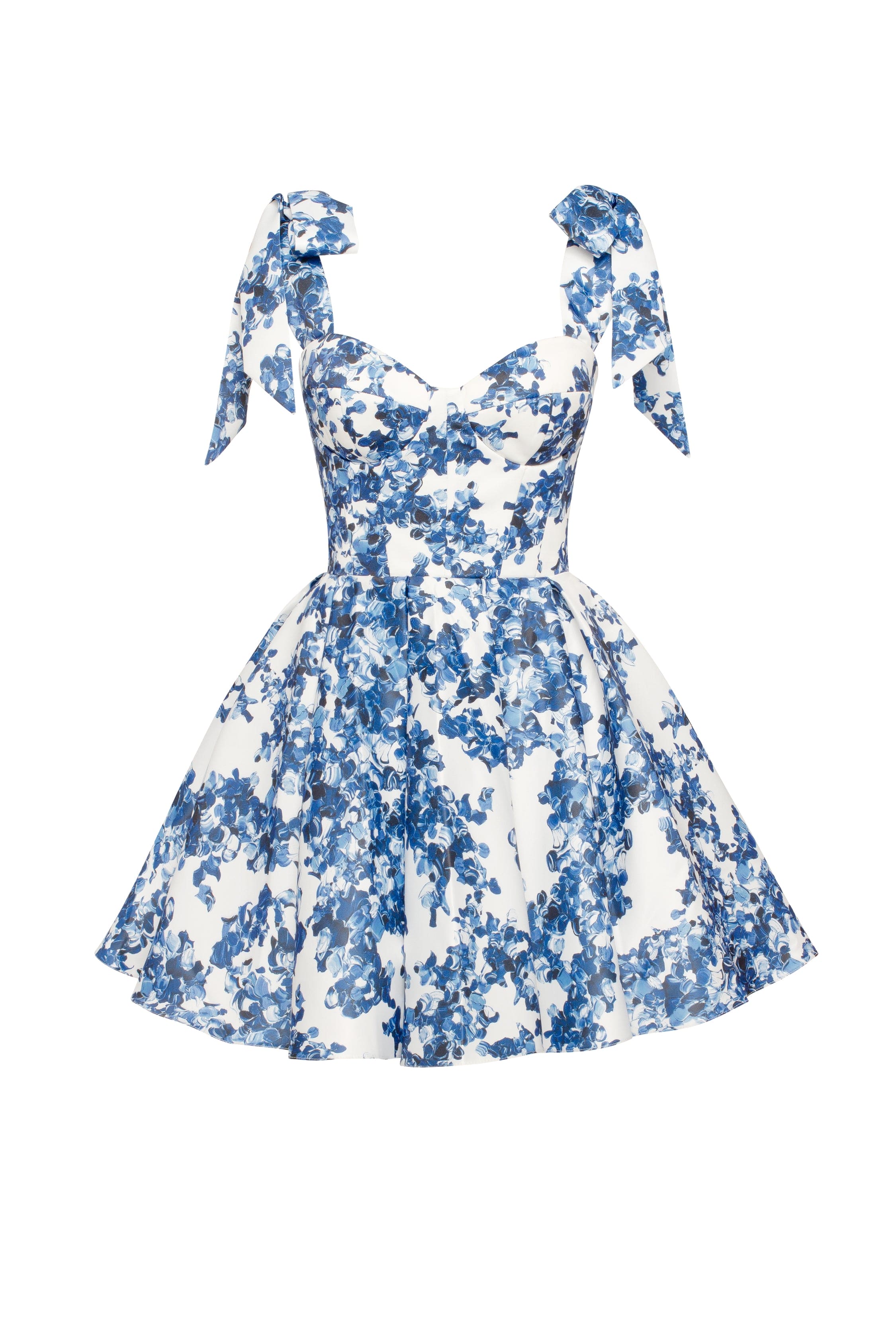 Marvelous blue hydrangea mini dress on straps, Garden of Eden ➤➤ Milla  Dresses - USA, Worldwide delivery