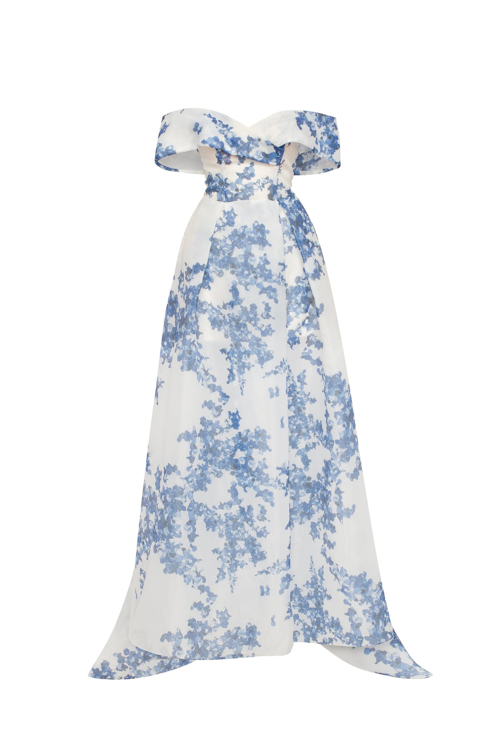 Lavender Sheer Sleeves Maxi Tulle Dress