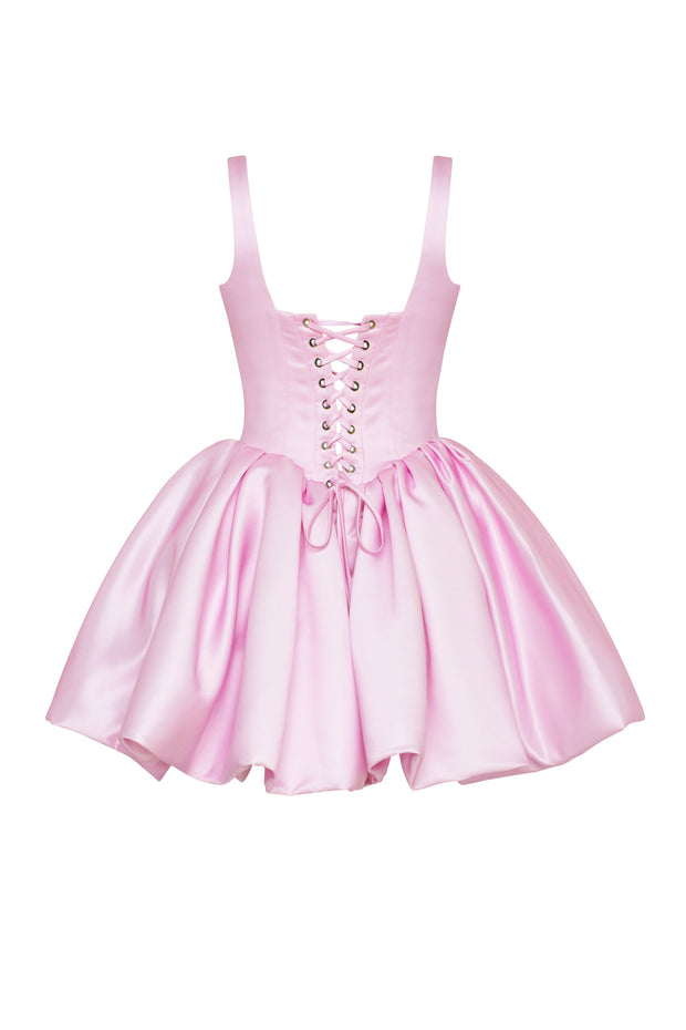 Adorable pink mini dress with puffy skirt, Glow-Up