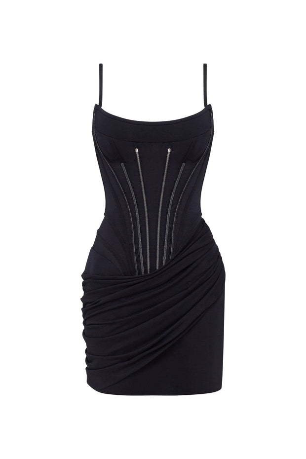 Chic fitted corset mini dress, Parisienne