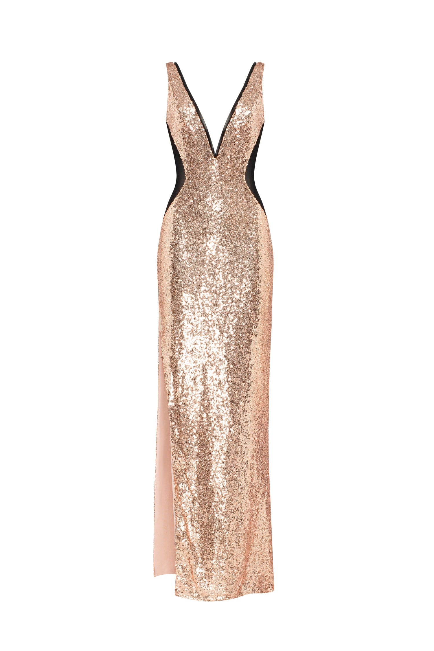 Center of Attention Sequins Dress - Gold, Extra Small / Gold