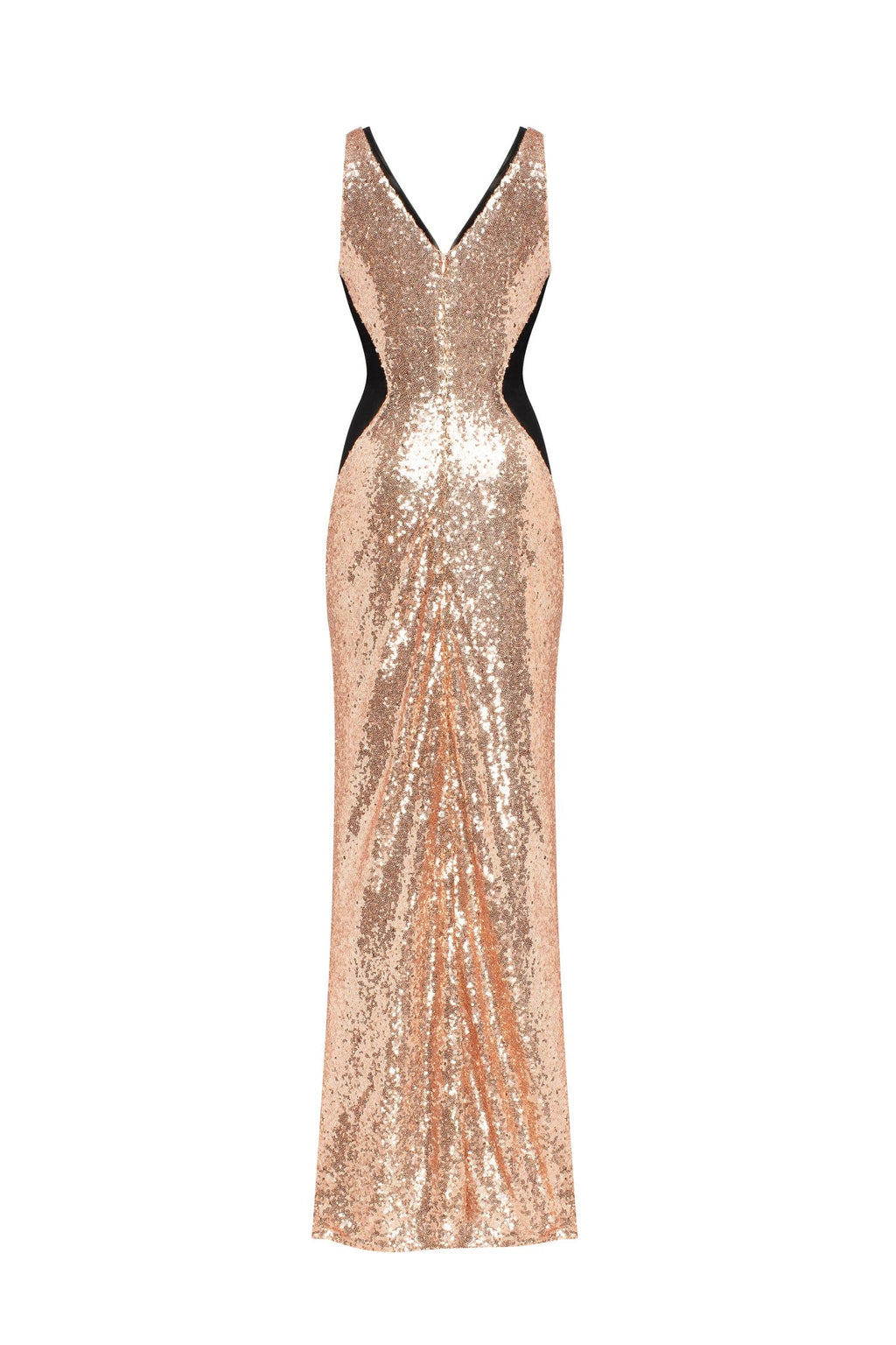Extravaganza fully sequined gold maxi dress