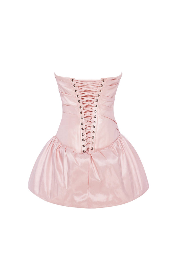 Rosy glow bubble mini dress, Glow-Up