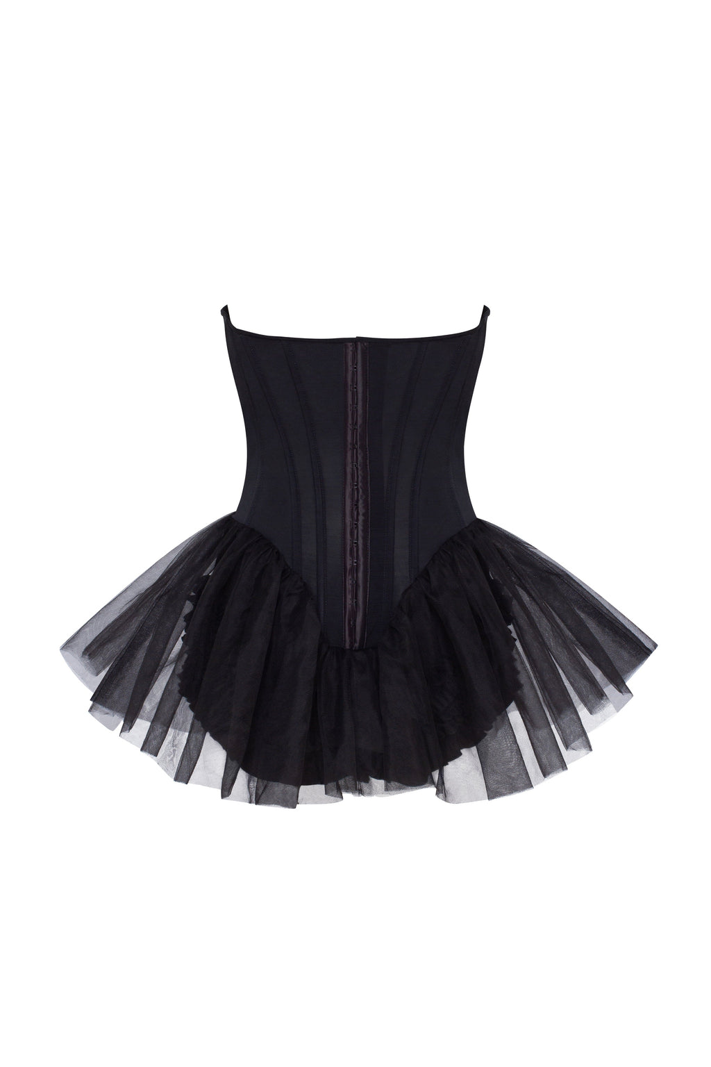 Tutu black mini dress with cute pink bows, Midnight Walk