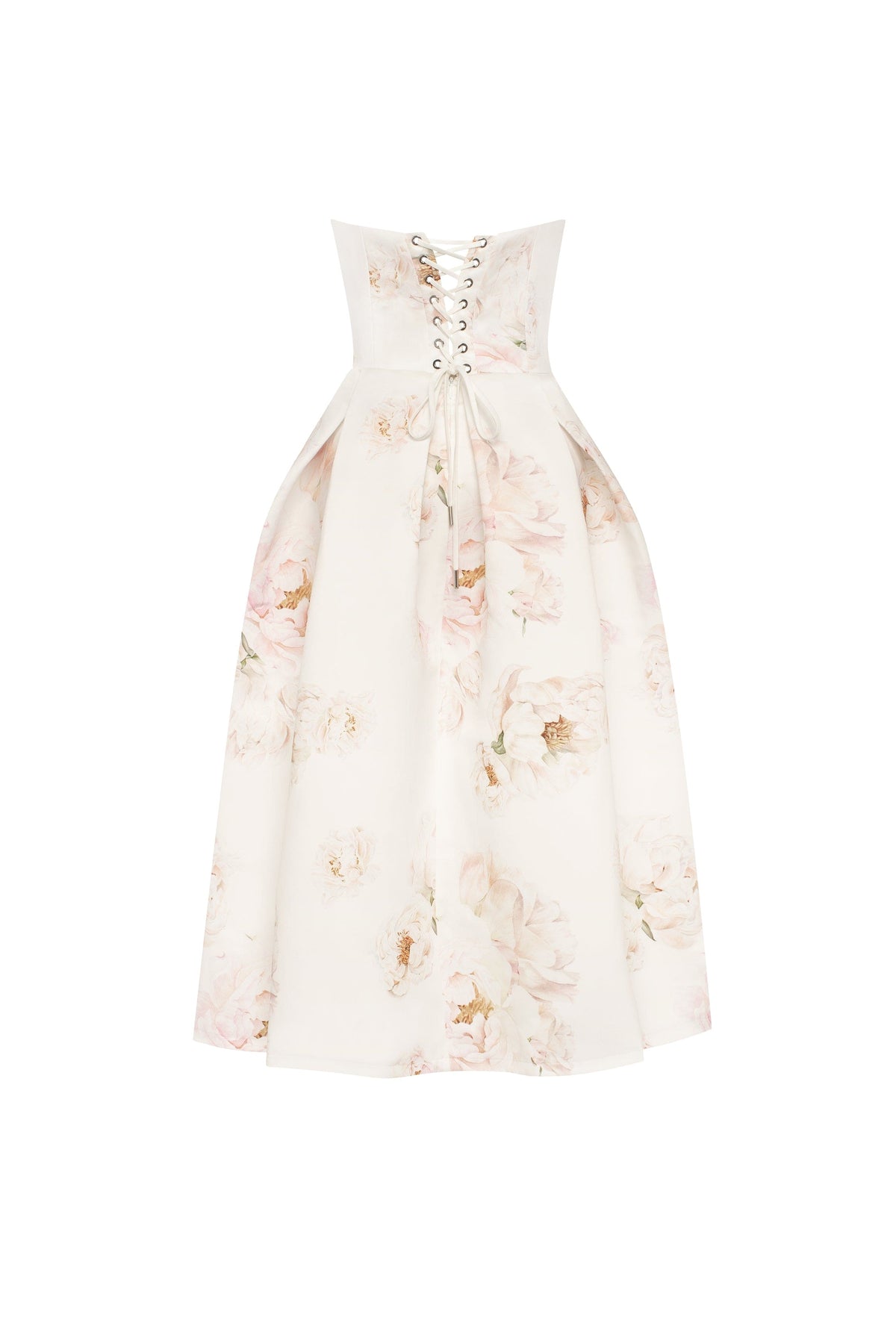 Pink peony corset midi dress, Garden of Eden Milla Dresses - USA ...