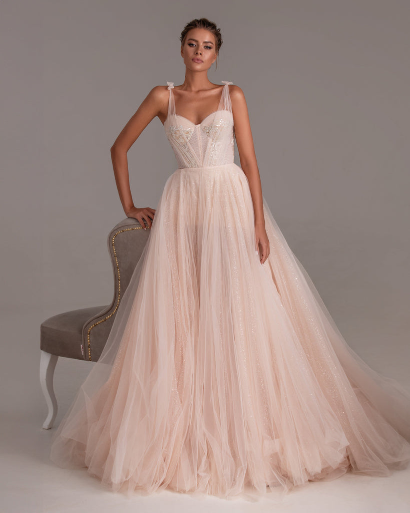 スーツ・フォーマル・ドレス OFF SHOULDER TULLE LAYERED DRESS OFF SHOULDER TULLE LAYERED DRESS