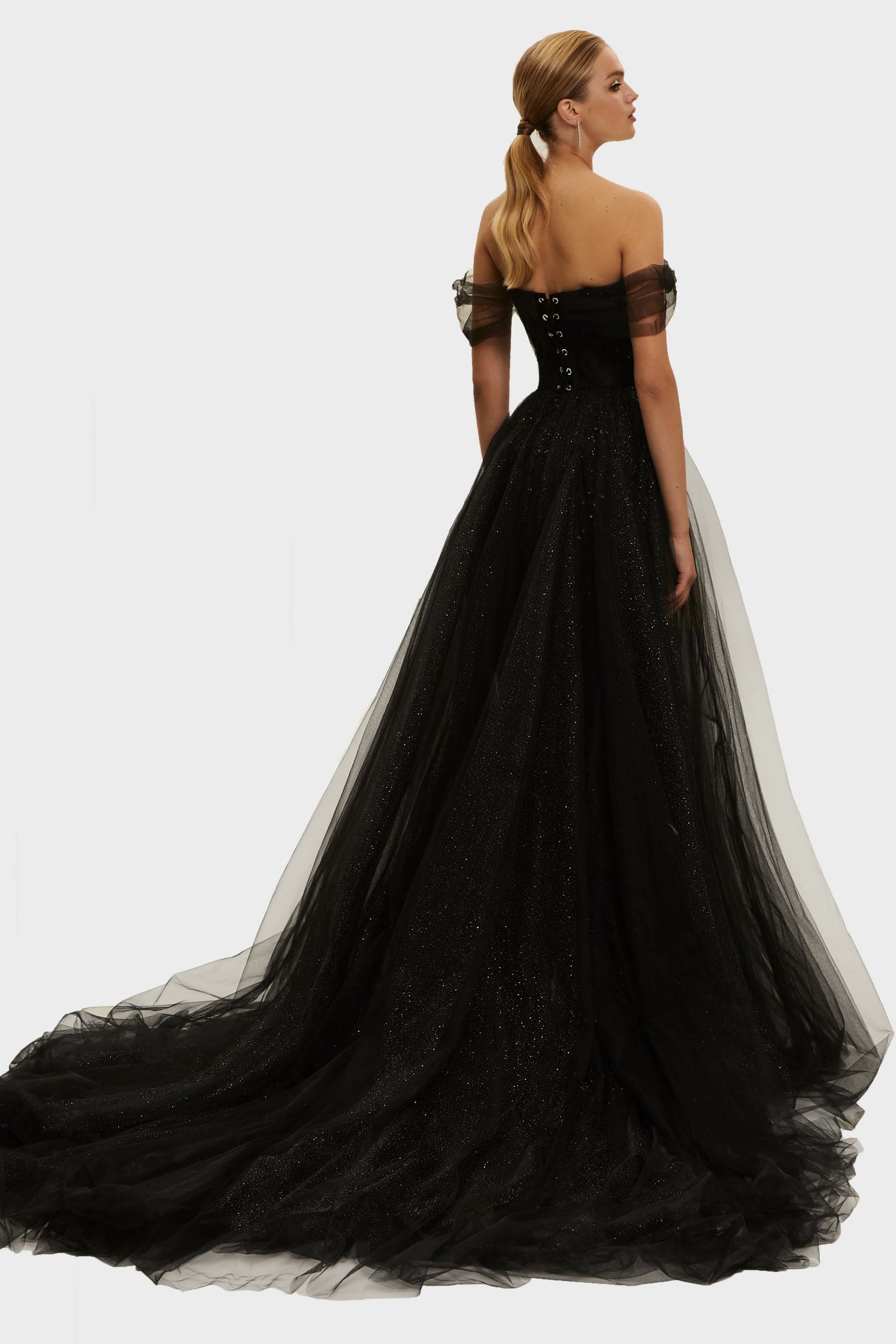 Crystal-covered fabulous black maxi dress ➤➤ Milla Dresses - USA, Worldwide  delivery