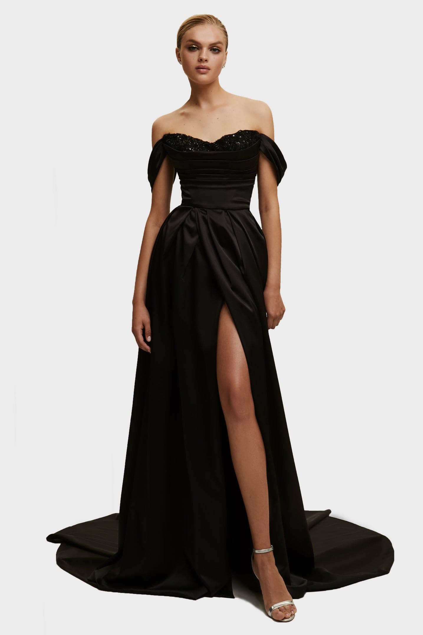 Vintage Black princess wedding dresses with Luxurious Ruffless – Ballbella