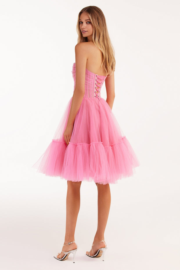 All-In-Pink bustier tulle dress