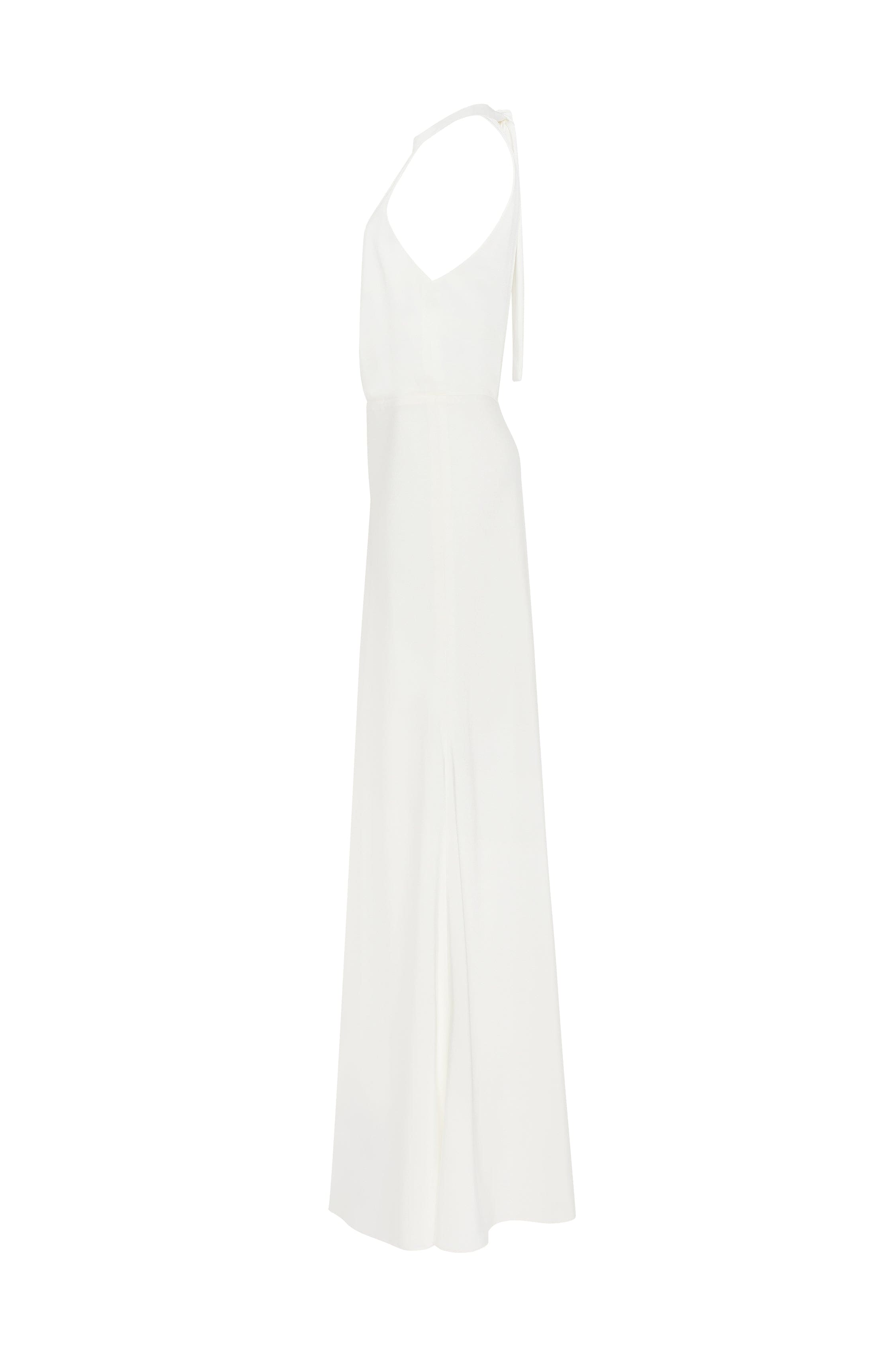 Lustrous white halterneck maxi dress ➤➤ Milla Dresses - USA