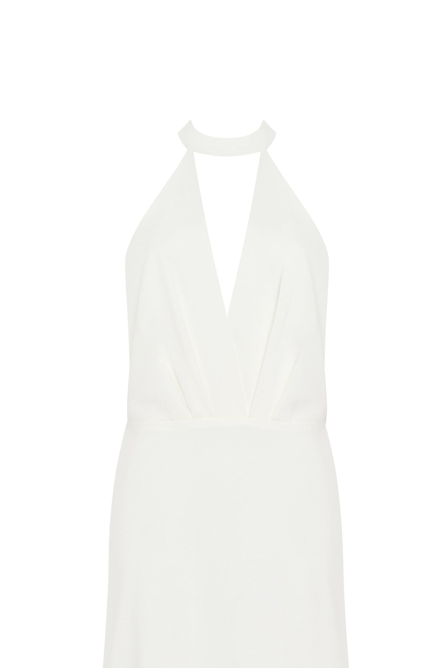 Lustrous white halterneck maxi dress ➤➤ Milla Dresses - USA