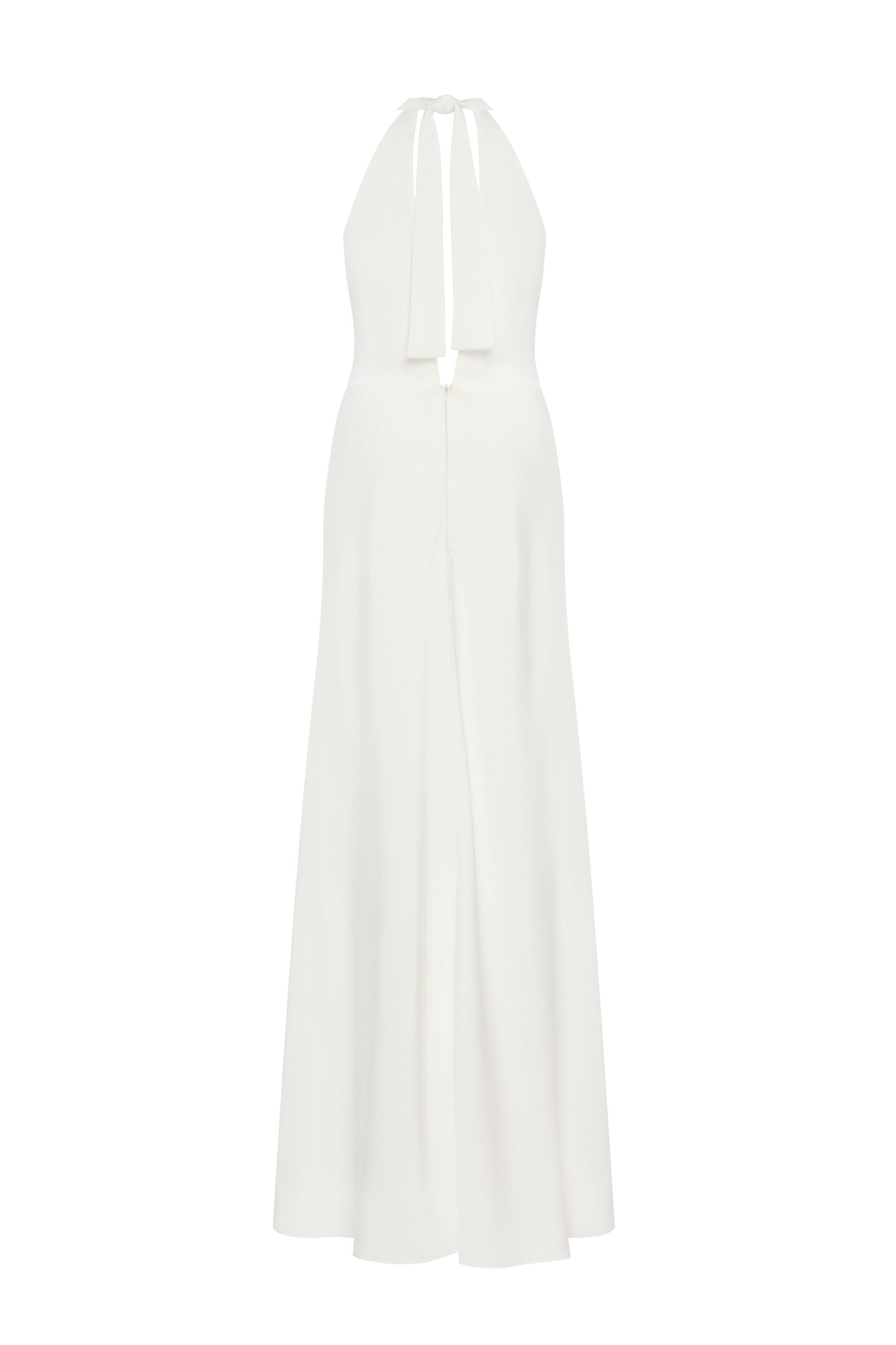 Lovely white halterneck satin maxi dress, Xo Xo