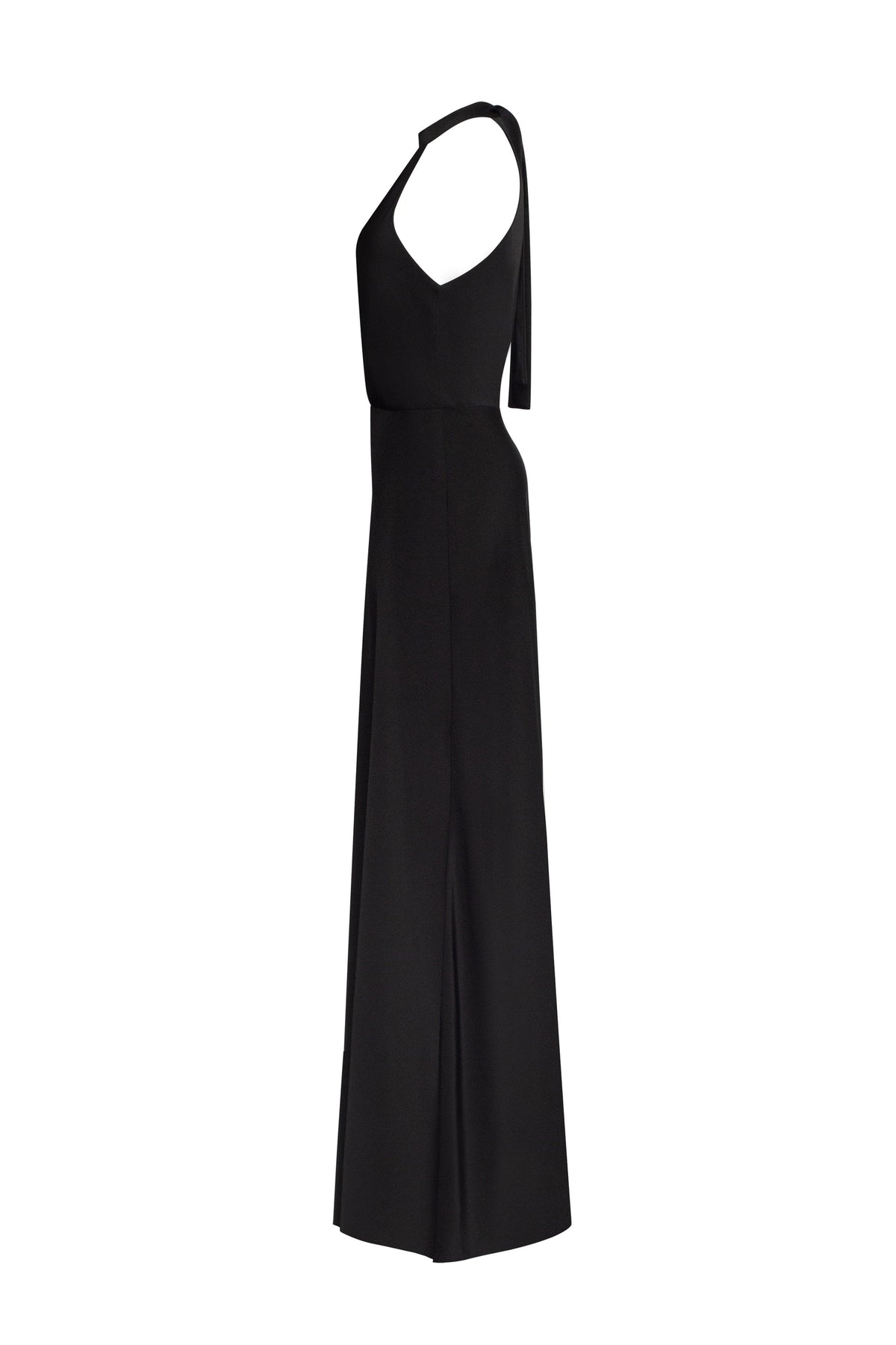 Classical black halterneck satin maxi dress, Xo Xo Milla Dresses - USA ...