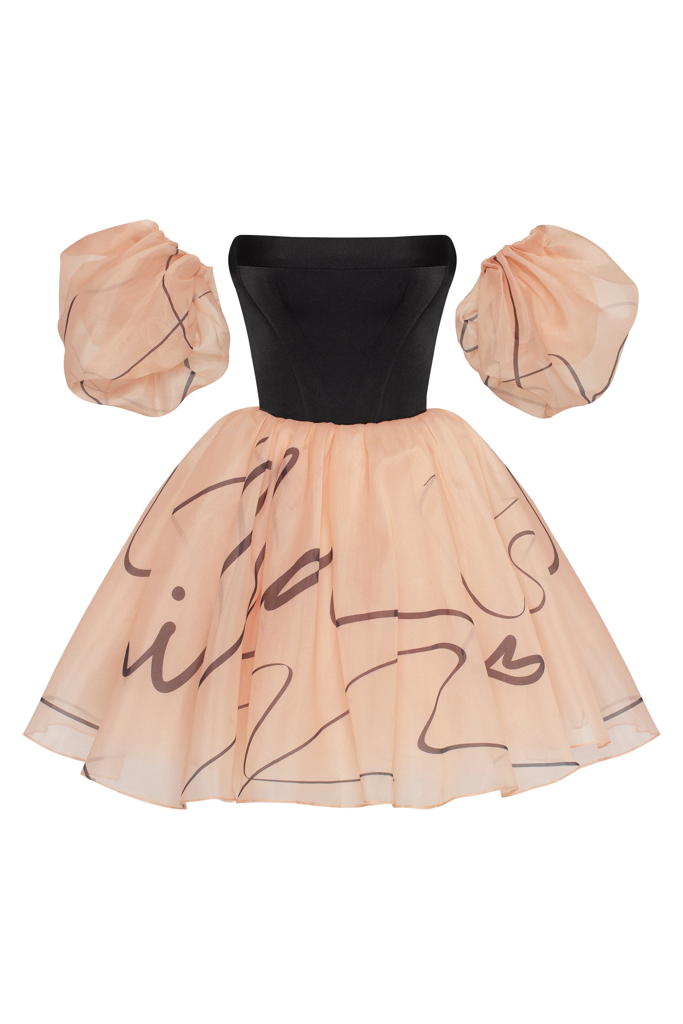 Puffy mini dress with Milla's signature, Xo Xo