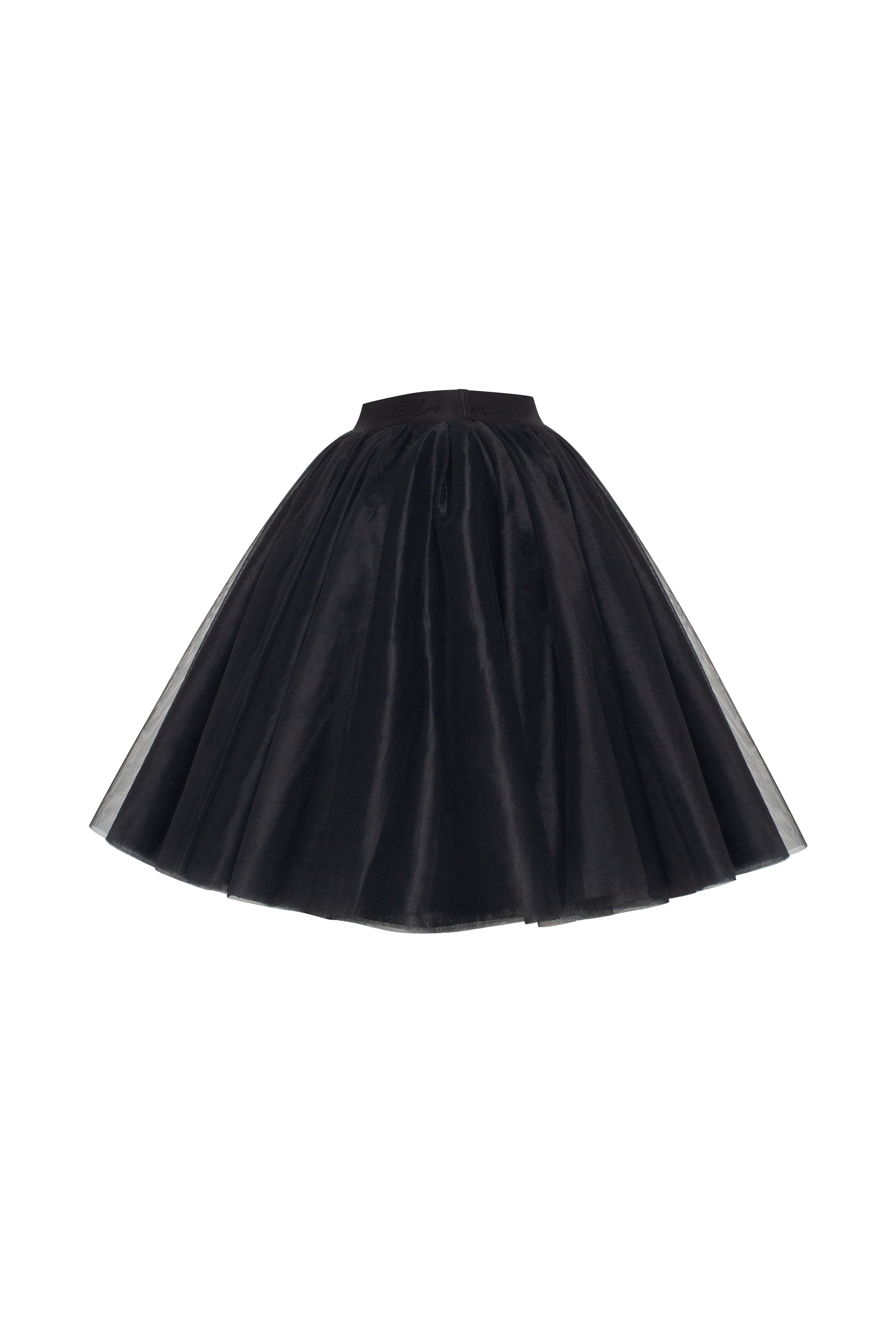 Gathered organza mini skirt in black, Xo Xo Milla Dresses - USA ...