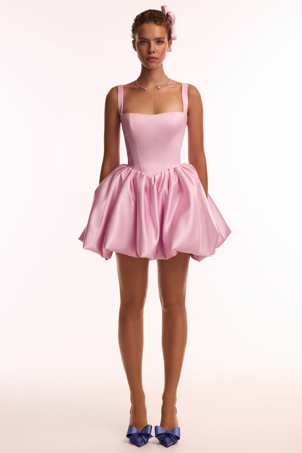 Adorable pink mini dress with puffy skirt, Glow-Up