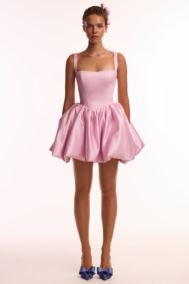 Adorable pink mini dress with puffy skirt, Glow-Up